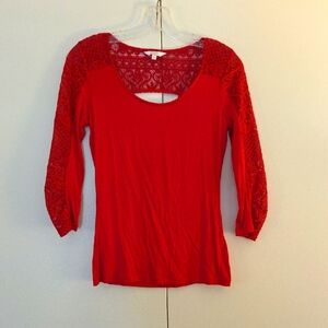 Candie's Lace Sleeve Blouse